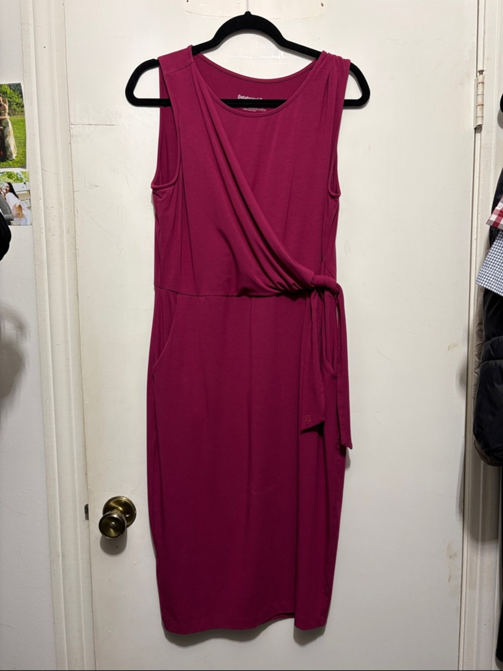 Betabrand Sleeveless Dress in Magenta